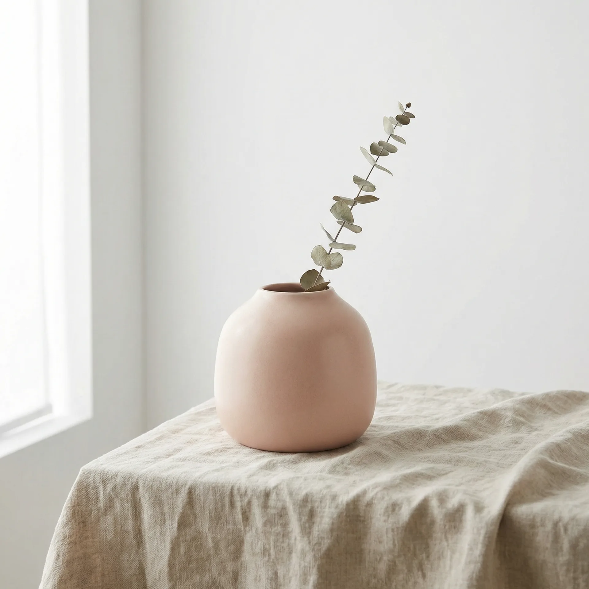 手工陶瓷花瓶搭配绿植 - 小宝探花