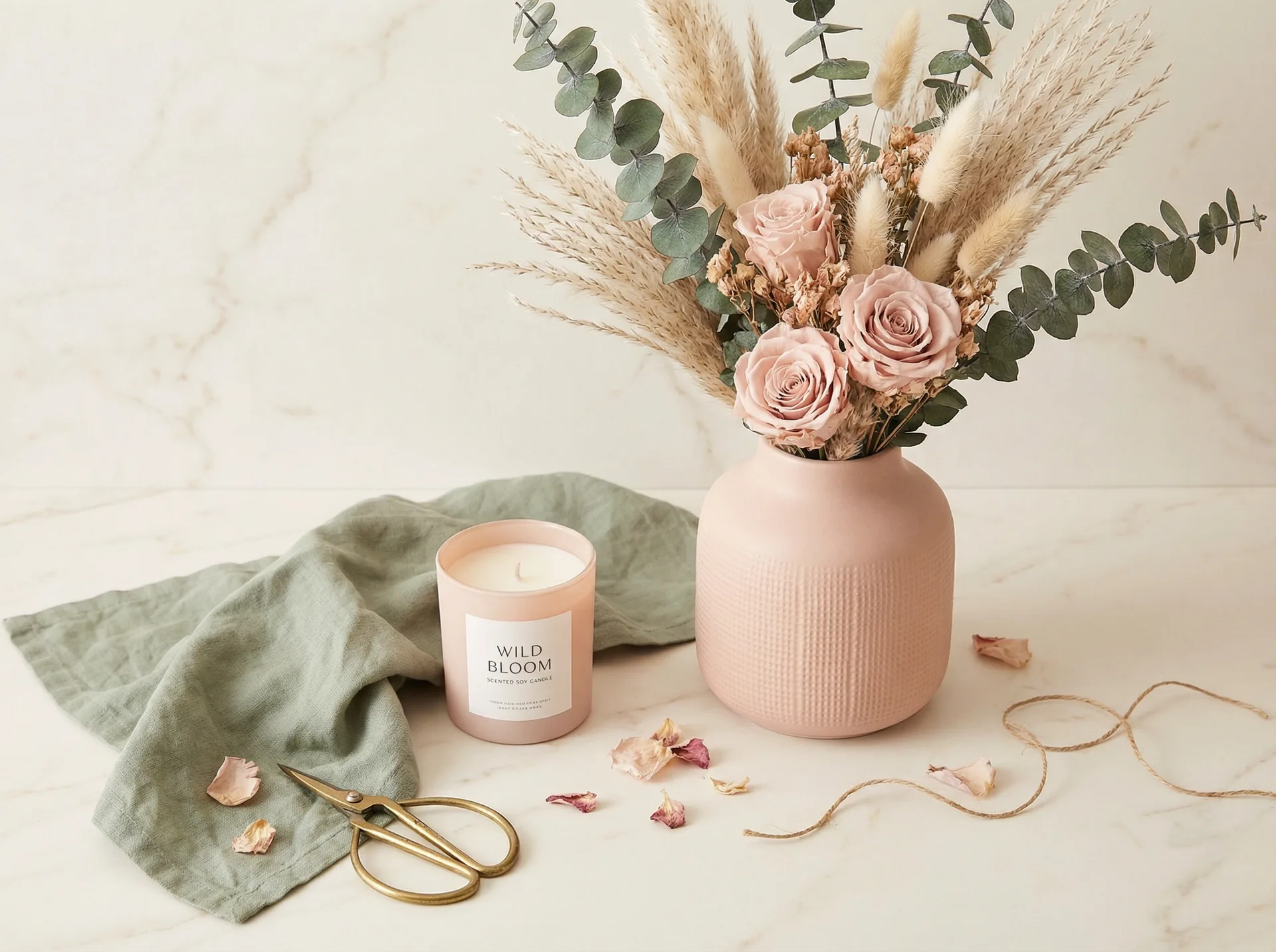 花艺生活好物平铺展示 - 小宝探花