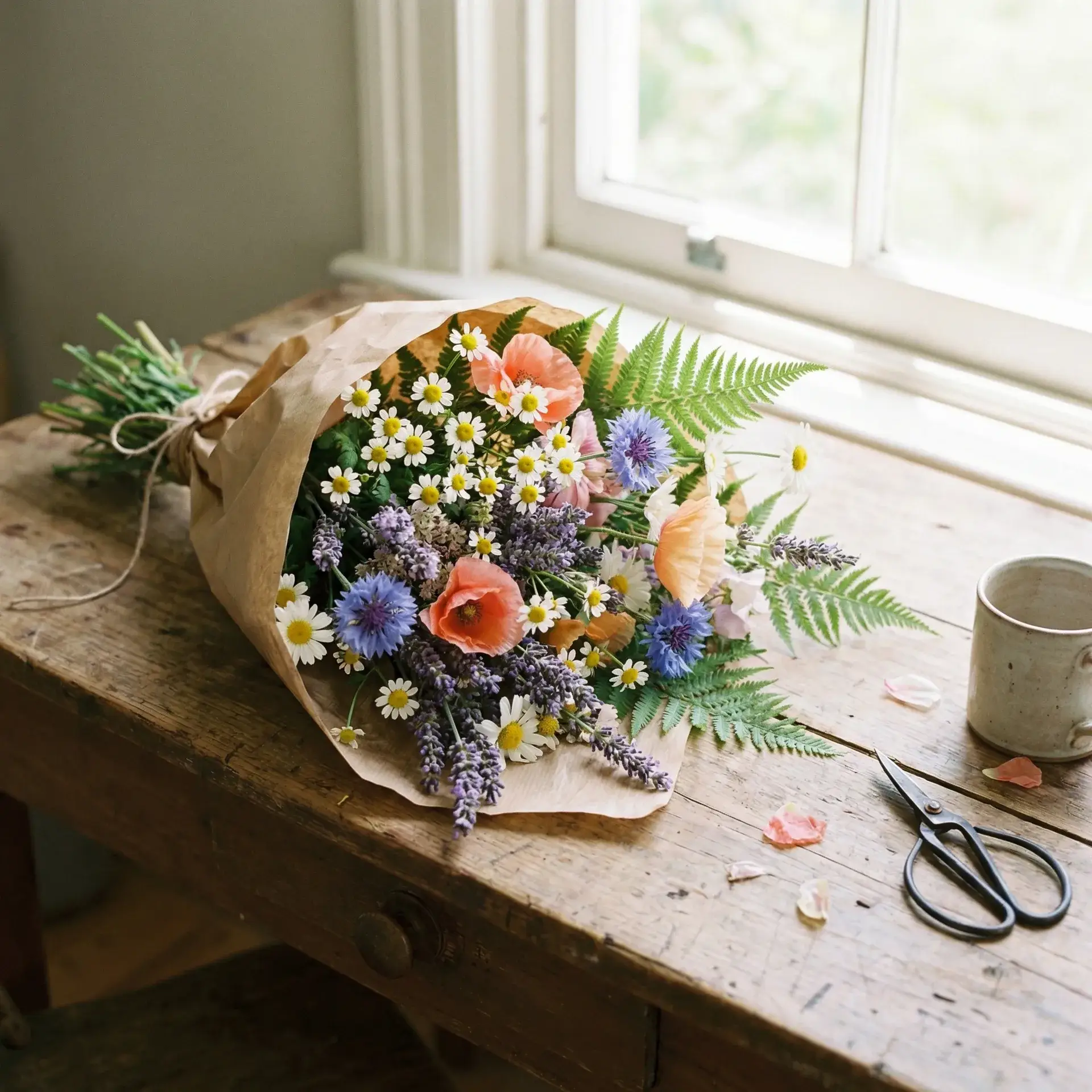 社区花友手扎野花束作品 - 小宝探花